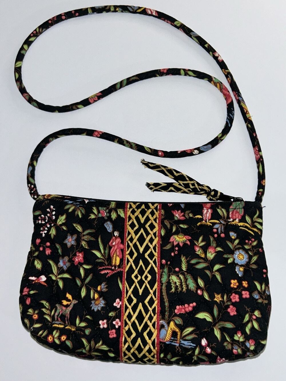 Vera Bradley Vintage Retired Ming Print Petite Crossbody Purse Bag
